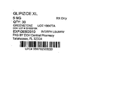 Label Image 5mg (Glipizide Xl 5mg(greenstone))